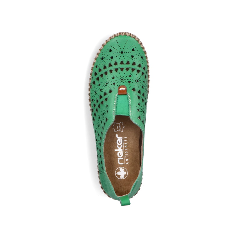 Rieker Artikelnummer M2852-52 Rieker Damen Slipper waldgrün Riesige Rabatte