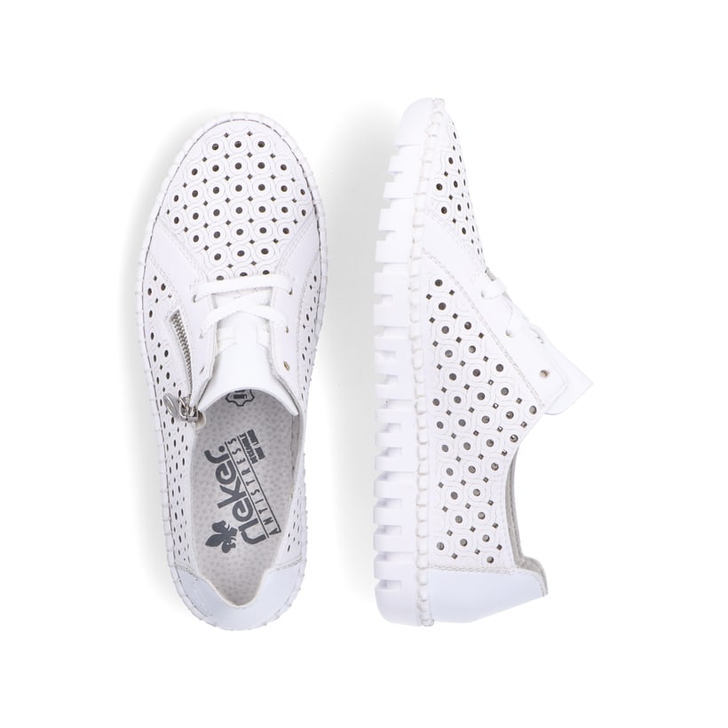 Rieker Artikelnummer M2300-80 Rieker Damen Schnürschuhe perlweiß Kostenloser Versand international