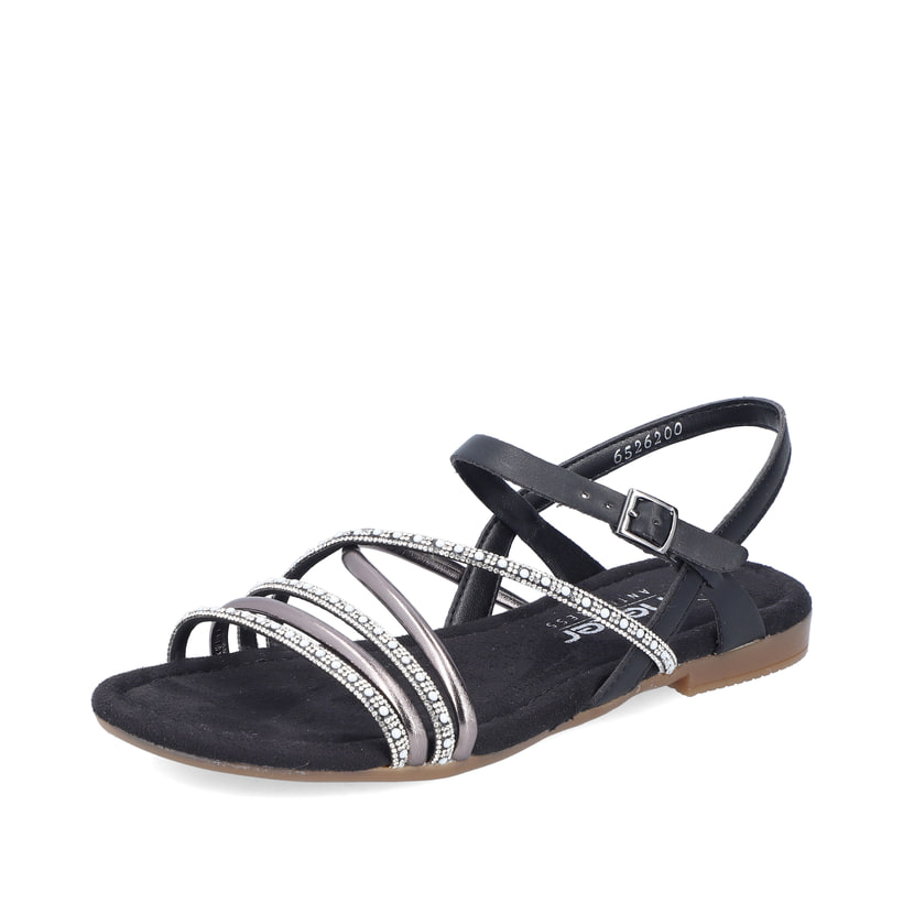 Rieker Artikelnummer 65262-00 Rieker Damen Riemchensandalen tiefschwarz Fabrikladen