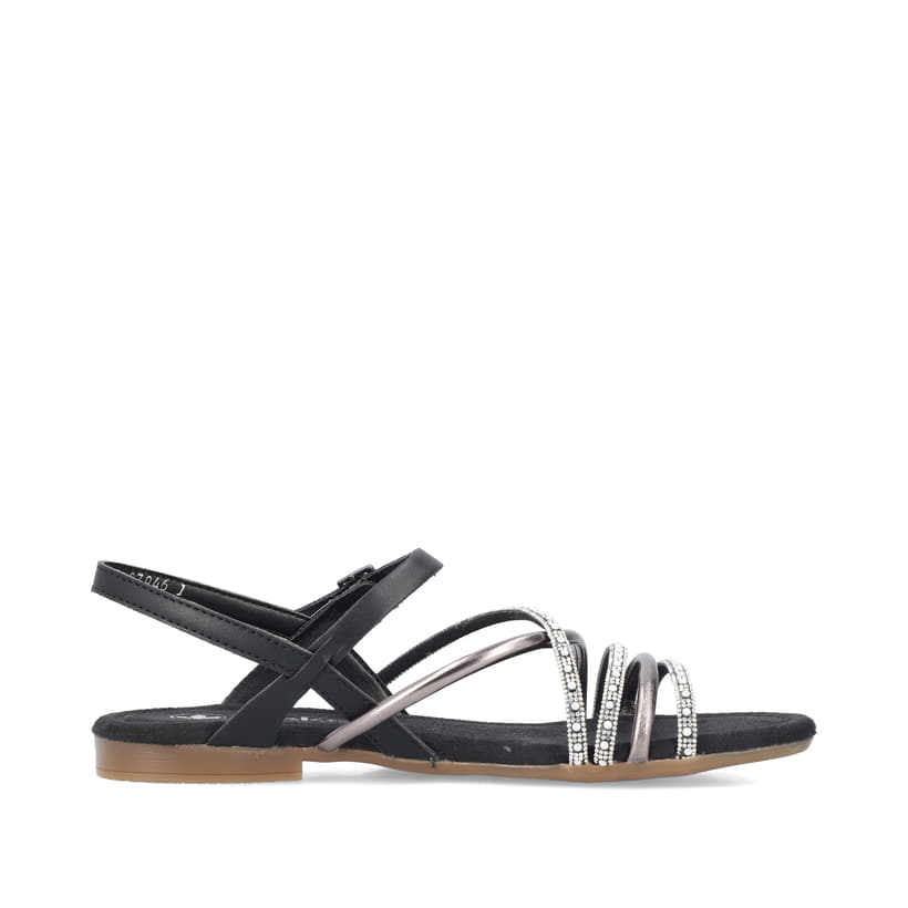 Rieker Artikelnummer 65262-00 Rieker Damen Riemchensandalen tiefschwarz Fabrikladen