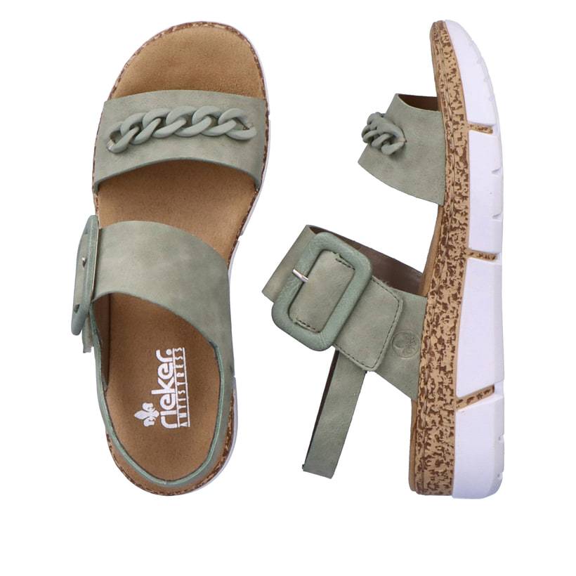 Rieker Artikelnummer V2350-52 Rieker Damen Riemchensandalen mintgrün Black Friday Preise
