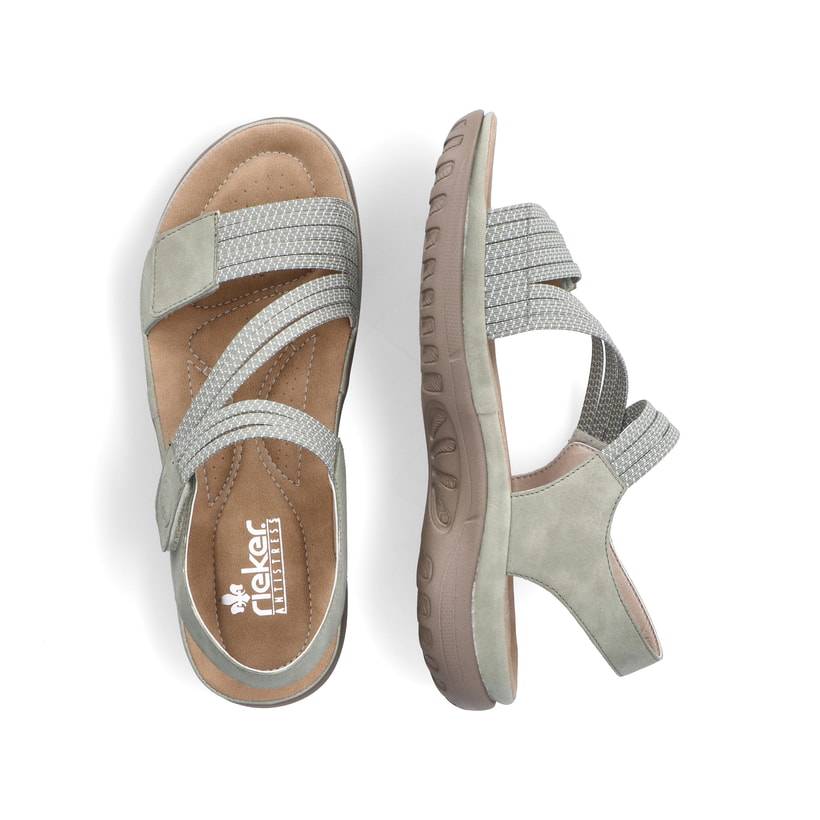 Rieker Artikelnummer 64870-52 Rieker Damen Riemchensandalen mintgrün Outlet