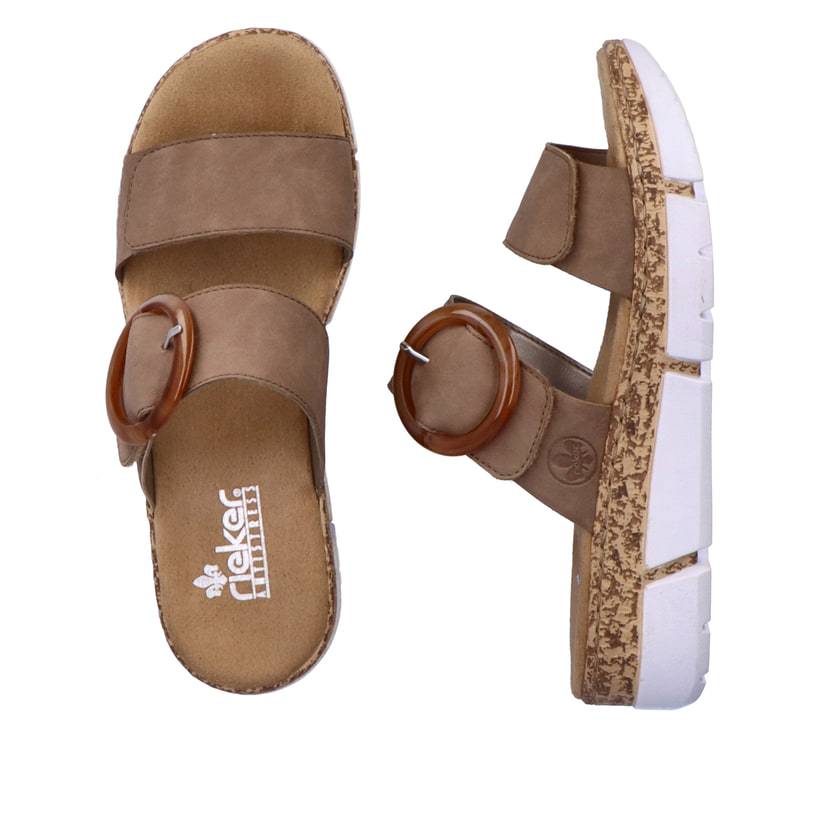 Rieker Artikelnummer V2392-62 Rieker Damen Pantoletten sandbeige Hotsell