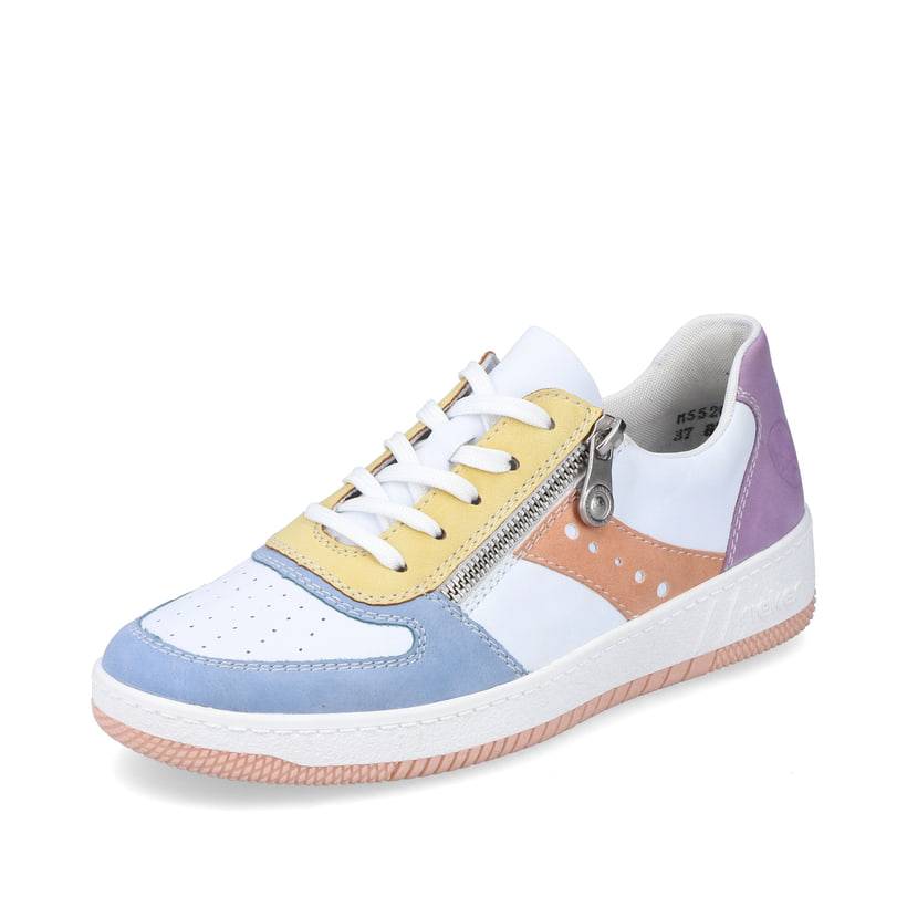 Rieker Artikelnummer M5520-91 Rieker Damen Sneaker Low weiss-bunt Günstiger Verkauf