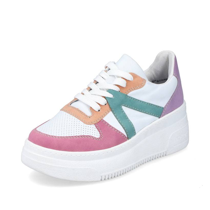 Rieker Artikelnummer M7814-90 Rieker Damen Sneaker Low eisweiss-mehrfarbig Blitzverkäufe
