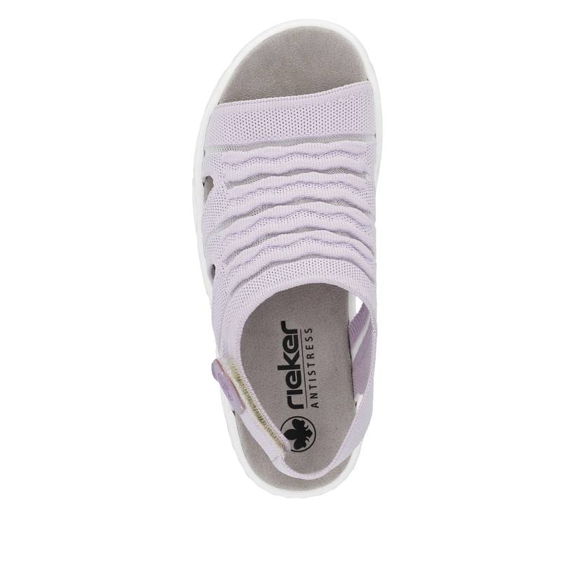 Rieker Artikelnummer V9862-30 Rieker Damen Riemchensandalen pastelllila Fabrik Onlineshop