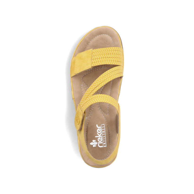 Rieker Artikelnummer 64870-68 Rieker Damen Riemchensandalen zitronengelb Rabatt