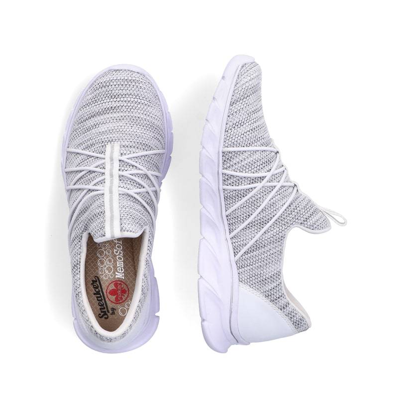Rieker Artikelnummer 54071-80 Rieker Damen Slipper weiss-rauch Günstig kaufen