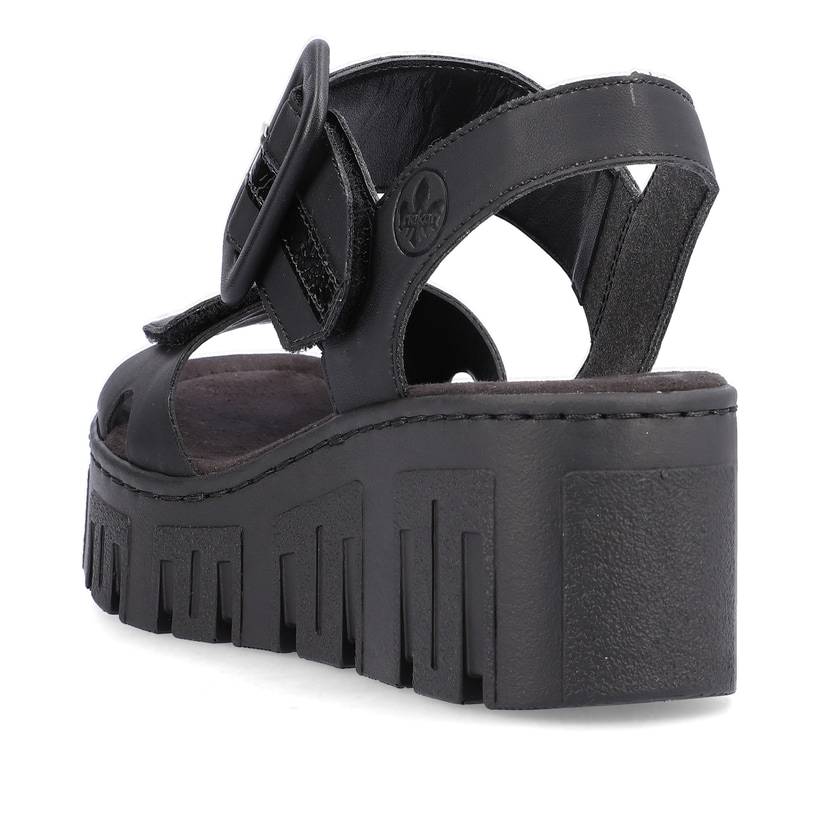 Rieker Artikelnummer 68050-00 Rieker Damen Keilsandaletten tiefschwarz Cyber Monday