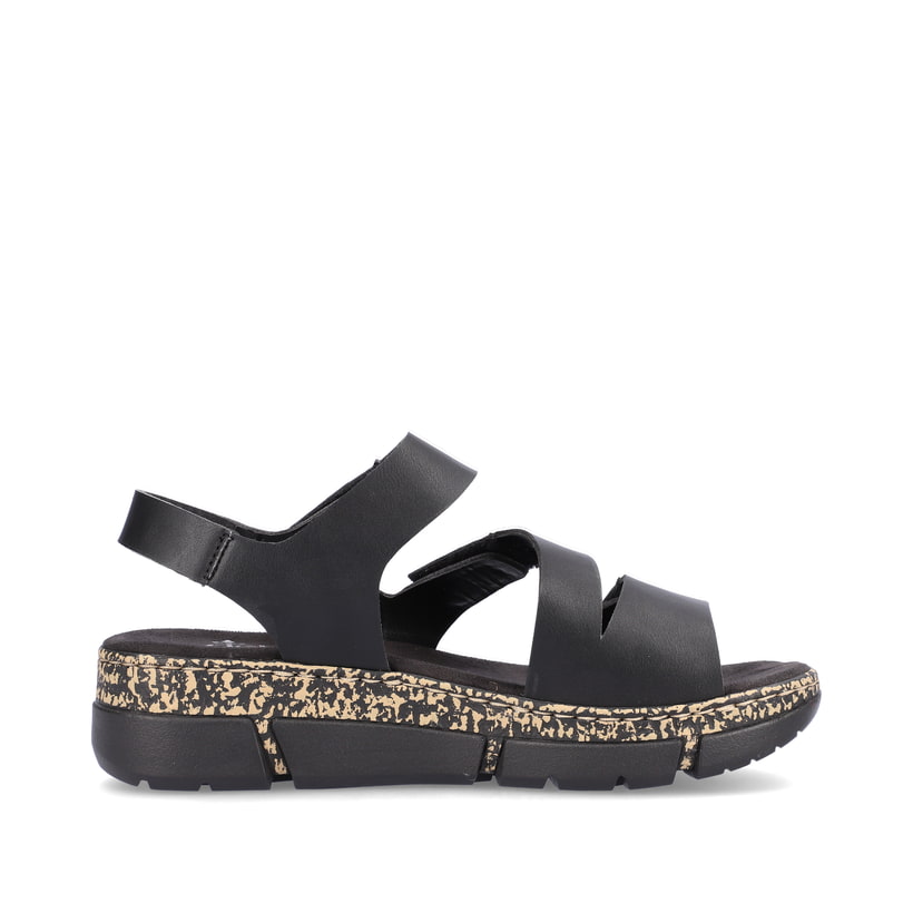 Rieker Artikelnummer V2301-00 Rieker Damen Riemchensandalen asphaltschwarz Weihnachtsangebot
