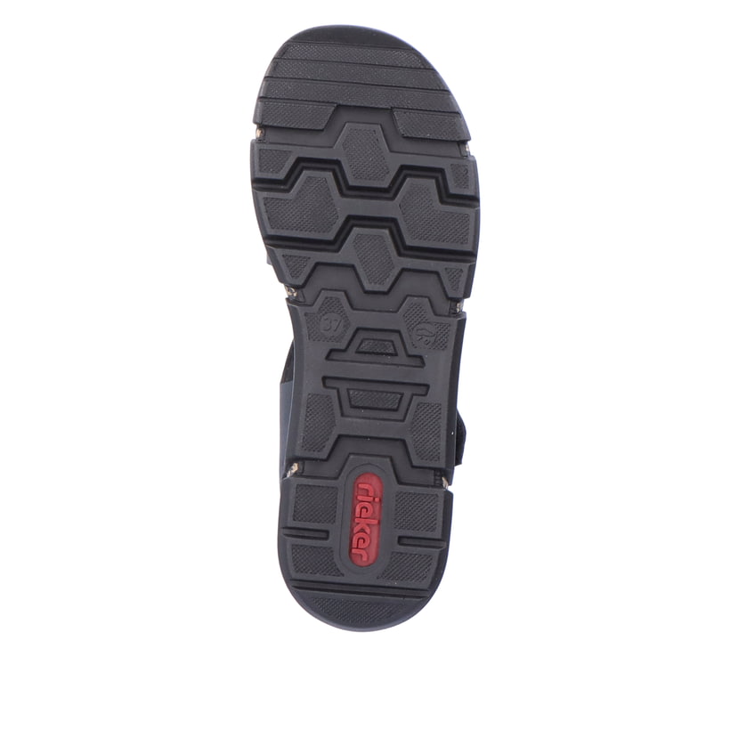 Rieker Artikelnummer V2301-00 Rieker Damen Riemchensandalen asphaltschwarz Weihnachtsangebot