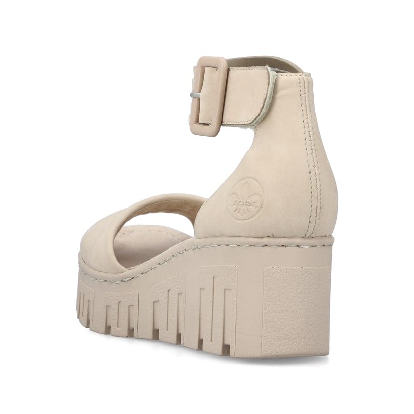 Rieker Artikelnummer 68093-60 Rieker Damen Keilsandaletten sandbeige Vatertagsangebot