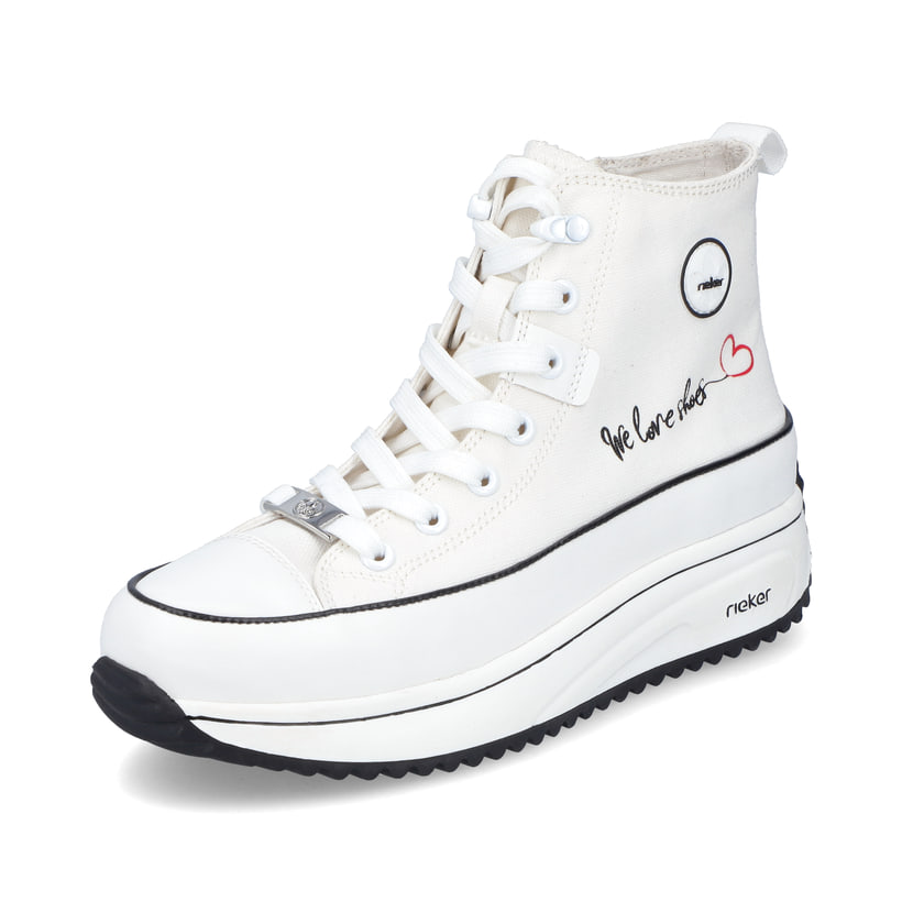 Rieker Artikelnummer 90012-80 Rieker Damen Sneaker High eisweiss Jubiläumsangebot