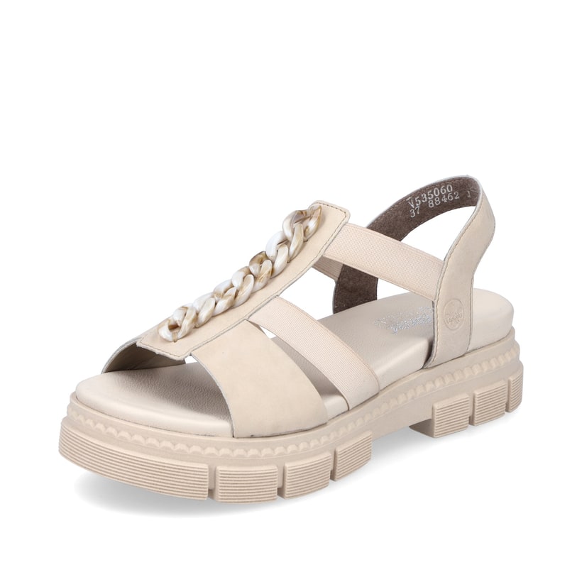 Rieker Artikelnummer V5350-60 Rieker Damen Riemchensandalen hellbeige Neueste Mode