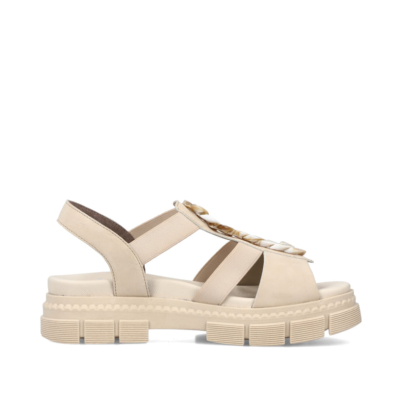 Rieker Artikelnummer V5350-60 Rieker Damen Riemchensandalen hellbeige Neueste Mode