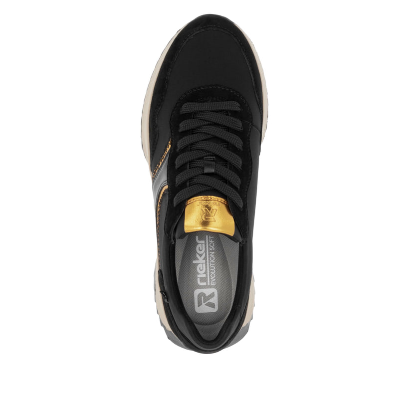 Rieker Artikelnummer W1302-00 Rieker Damen Sneaker Low asphaltschwarz Neuheiten