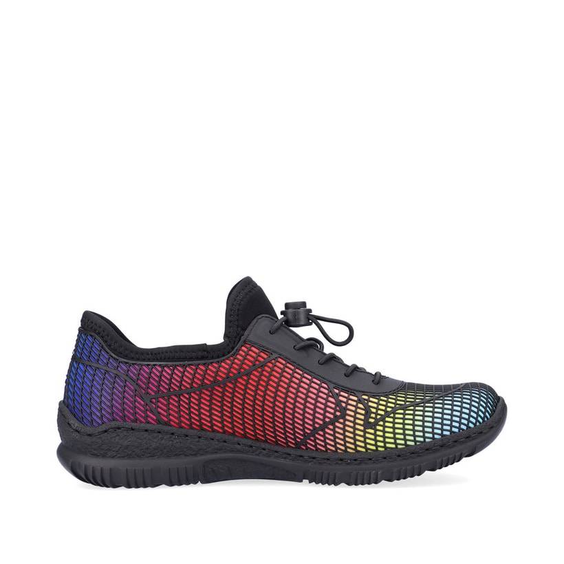 Rieker Artikelnummer N3250-90 Rieker Damen Slipper regenbogenfarben Sonderangebote