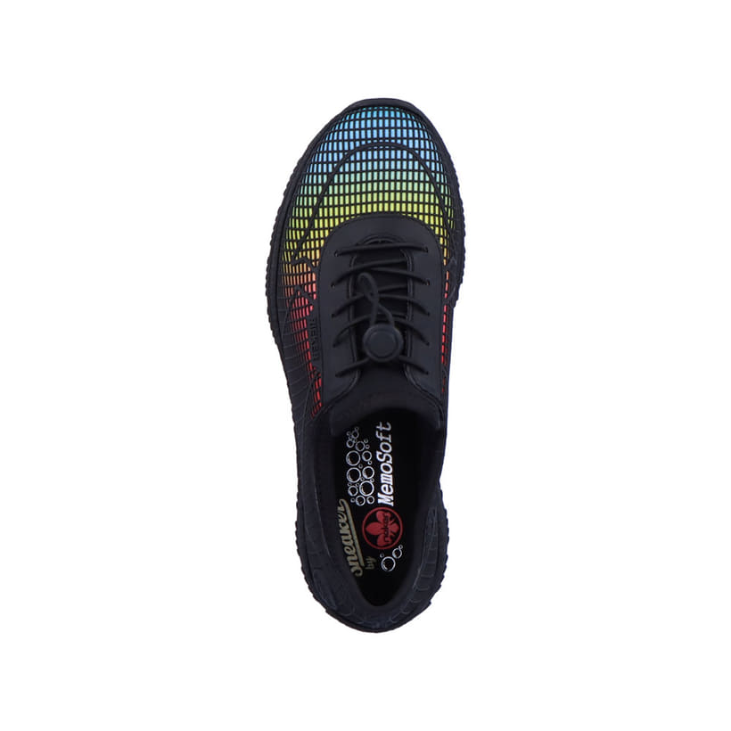 Rieker Artikelnummer N3250-90 Rieker Damen Slipper regenbogenfarben Sonderangebote