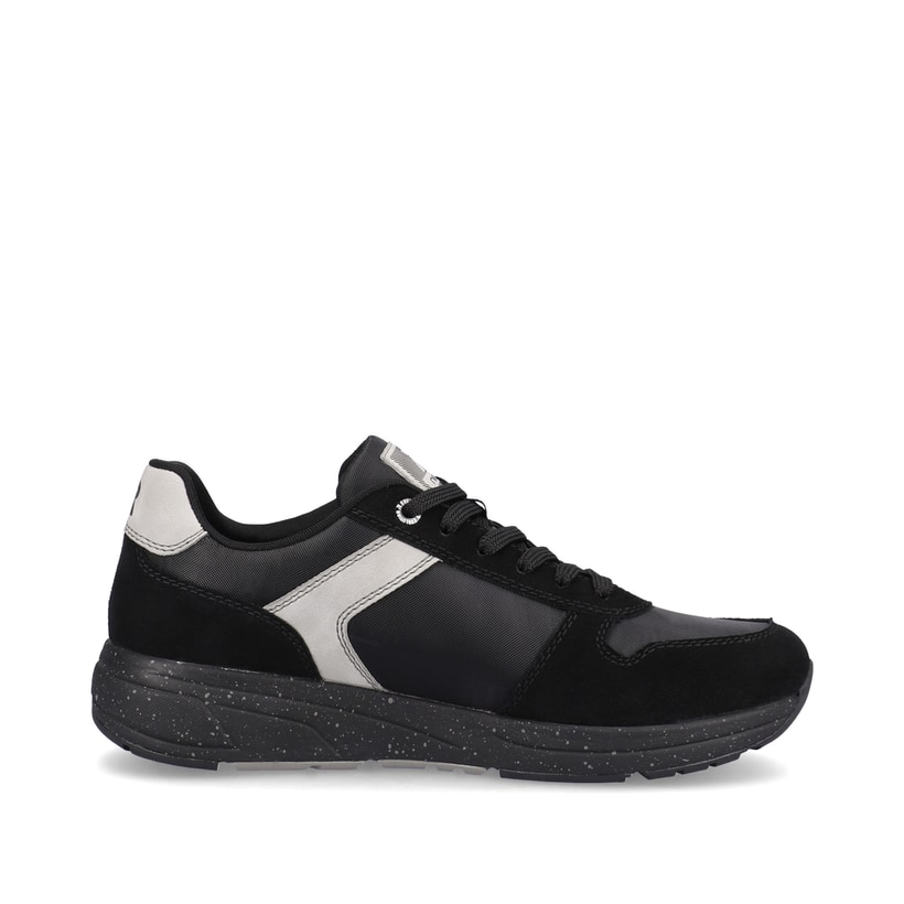 Rieker Artikelnummer 07002-00 Rieker Herren Sneaker Low carbon-black silver-grey Begrenzte Freigabe