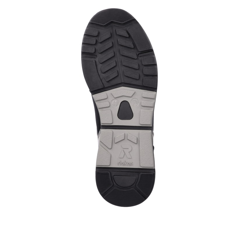 Rieker Artikelnummer 07002-00 Rieker Herren Sneaker Low carbon-black silver-grey Begrenzte Freigabe