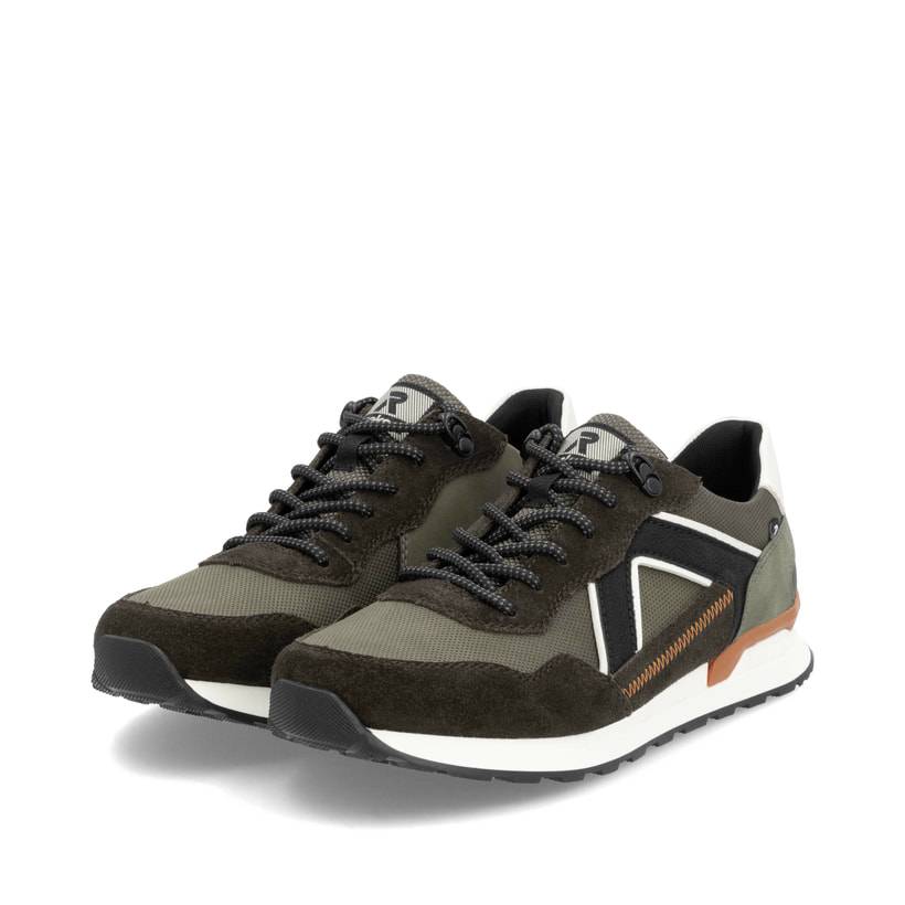Rieker Artikelnummer U0310-54 Rieker Herren Sneaker Low grünbraun-schwarz Letzte 3 Tage