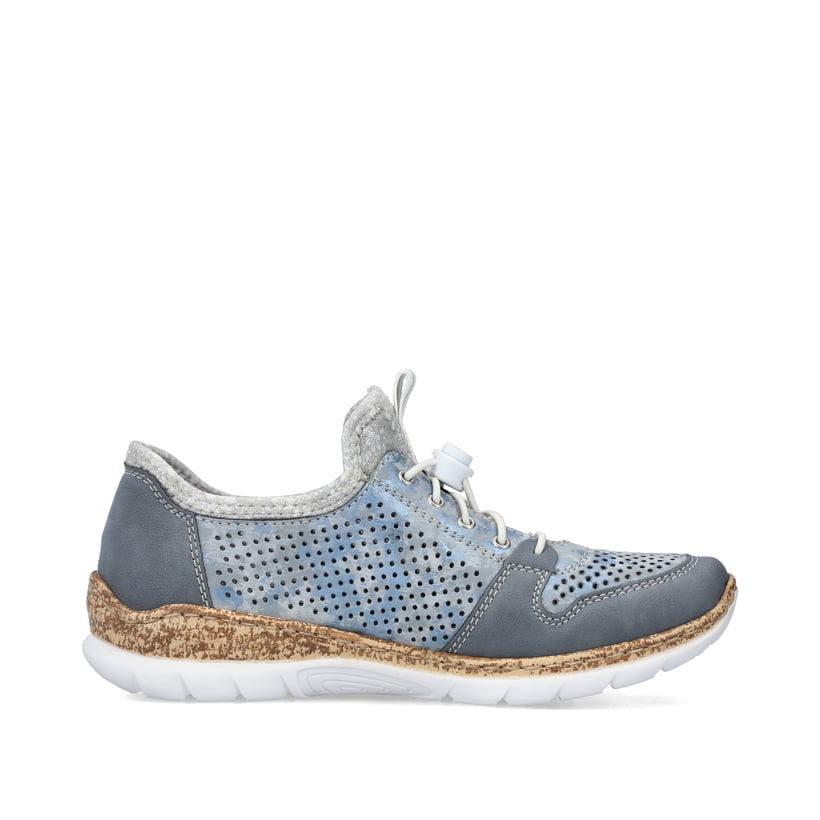 Rieker Artikelnummer N4255-12 Rieker Damen Slipper metallic-blau Vierteljährliche Förderung