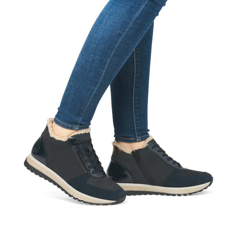 Rieker Artikelnummer 49004-14 Rieker Damen Schnürschuhe marineblau Super Rabatt