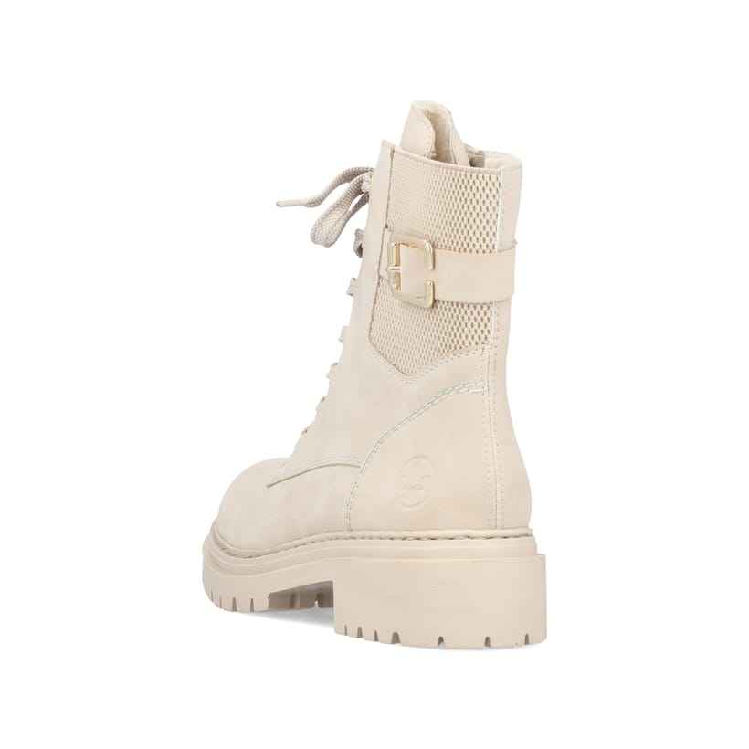 Rieker Artikelnummer 72631-63 Rieker Damen Biker Boots hellbeige 50% Rabatt mit kostenlosem Versand