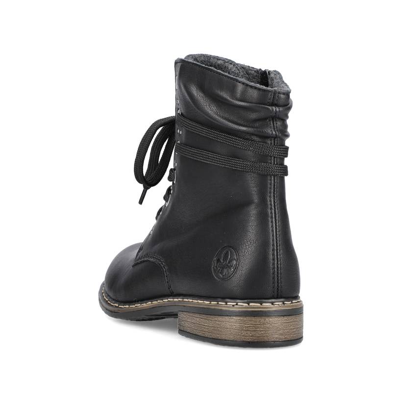 Rieker Artikelnummer 71218-00 Rieker Damen Schnürstiefel asphaltschwarz Clearance-Verkauf