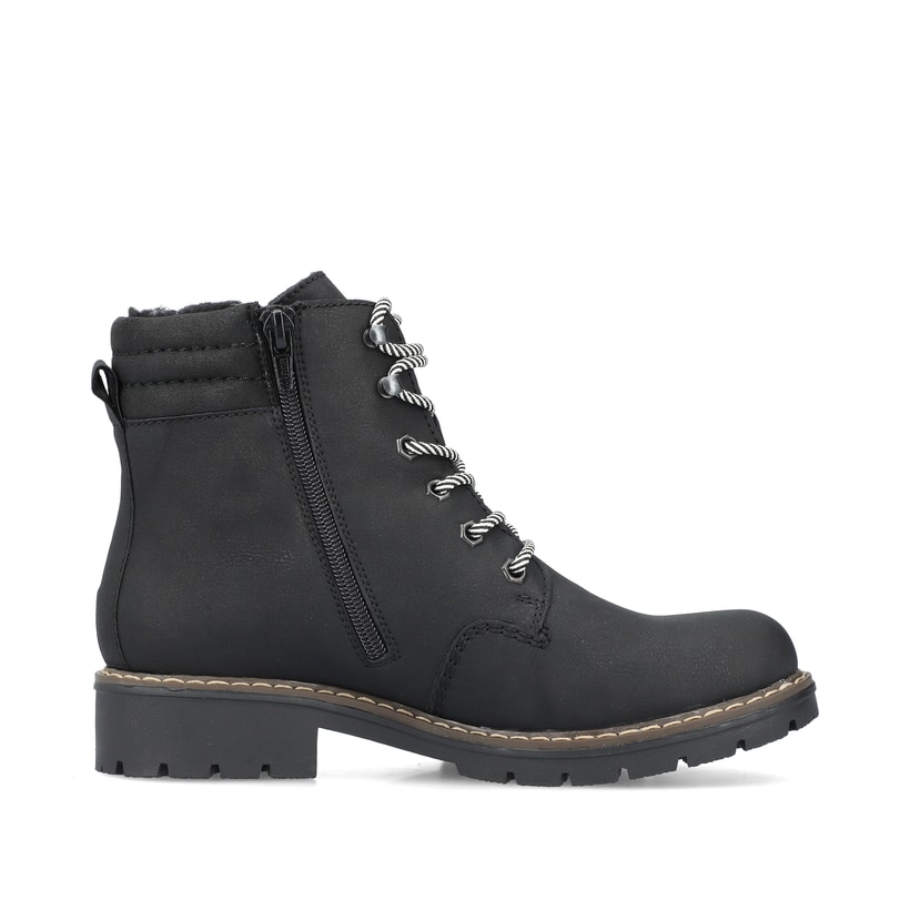 Rieker Artikelnummer Y9125-00 Rieker Damen Schnürstiefel asphaltschwarz Kostenloser Versand international