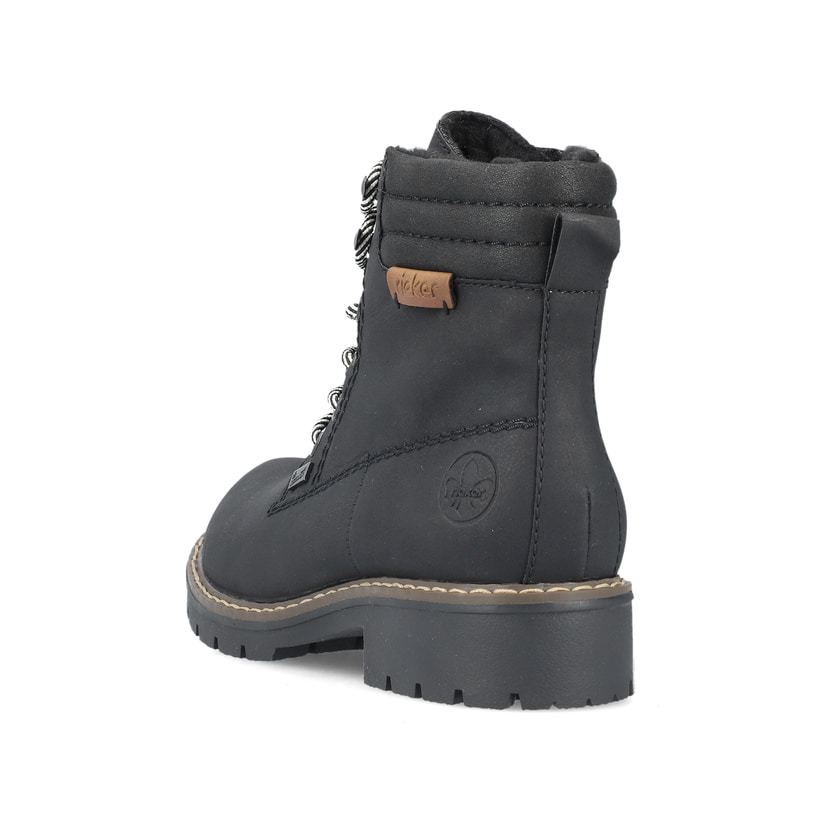 Rieker Artikelnummer Y9125-00 Rieker Damen Schnürstiefel asphaltschwarz Kostenloser Versand international