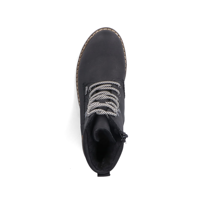 Rieker Artikelnummer Y9125-00 Rieker Damen Schnürstiefel asphaltschwarz Kostenloser Versand international