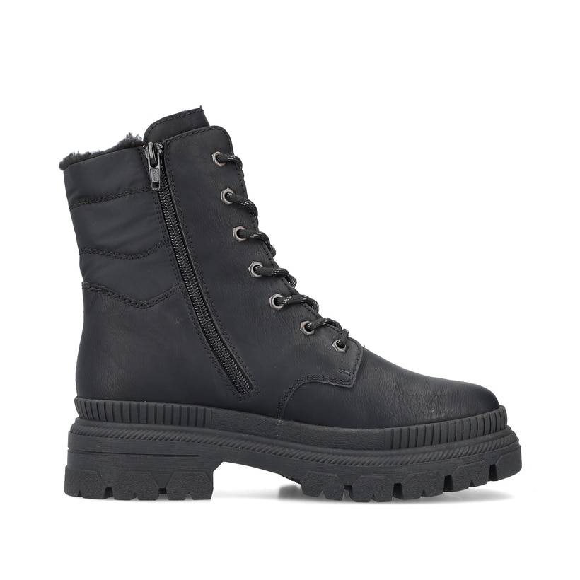 Rieker Artikelnummer Y9331-00 Rieker Damen Schnürstiefel nachtschwarz Fabrikladen