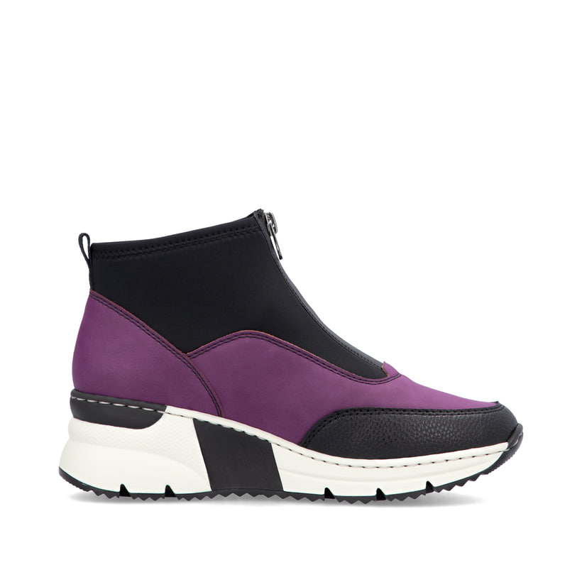 Rieker Artikelnummer N6352-30 Rieker Damen Sneaker High schwarz-lila 50% Rabatt für begrenzte Zeit