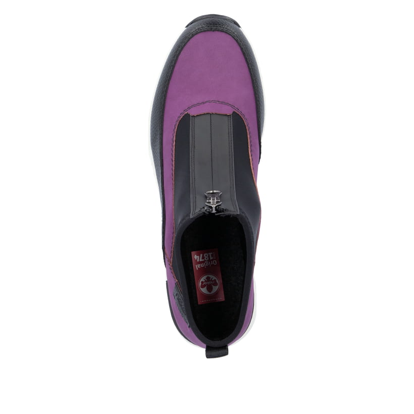 Rieker Artikelnummer N6352-30 Rieker Damen Sneaker High schwarz-lila 50% Rabatt für begrenzte Zeit
