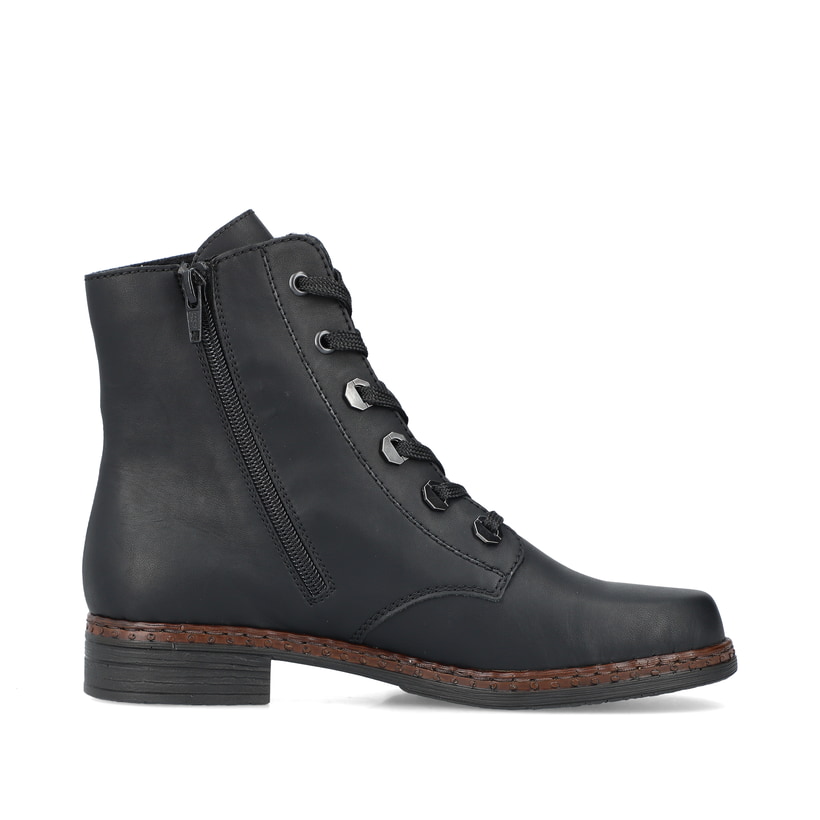 Rieker Artikelnummer 75142-01 Rieker Damen Schnürstiefel carbonschwarz Online