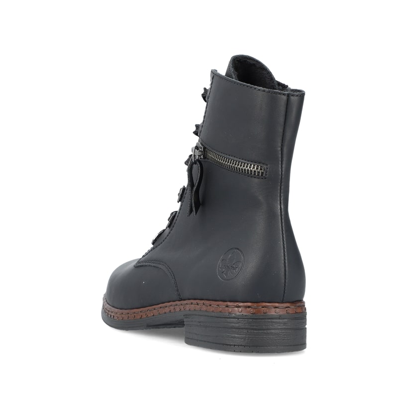 Rieker Artikelnummer 75142-01 Rieker Damen Schnürstiefel carbonschwarz Online