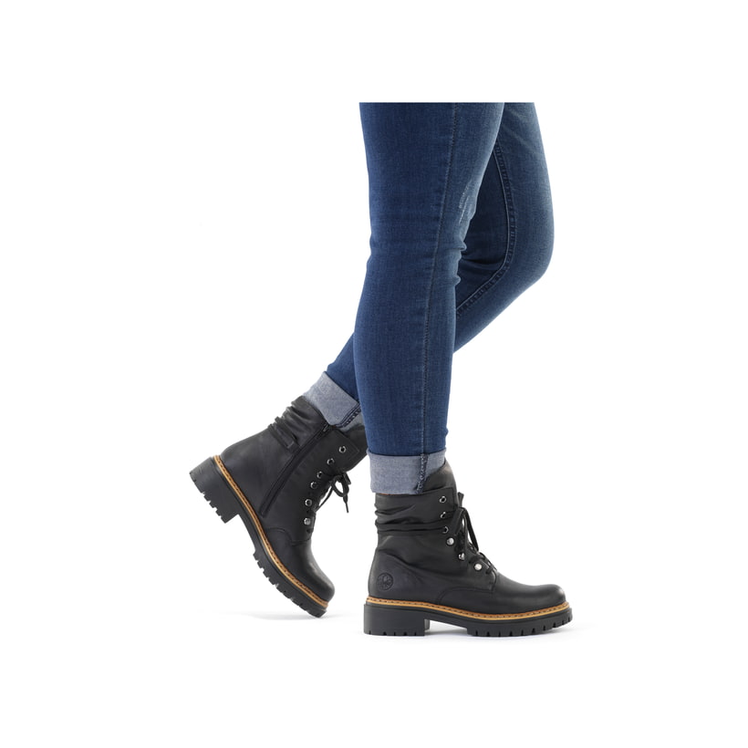 Rieker Artikelnummer 72621-00 Rieker Damen Biker Boots tiefschwarz Outlet