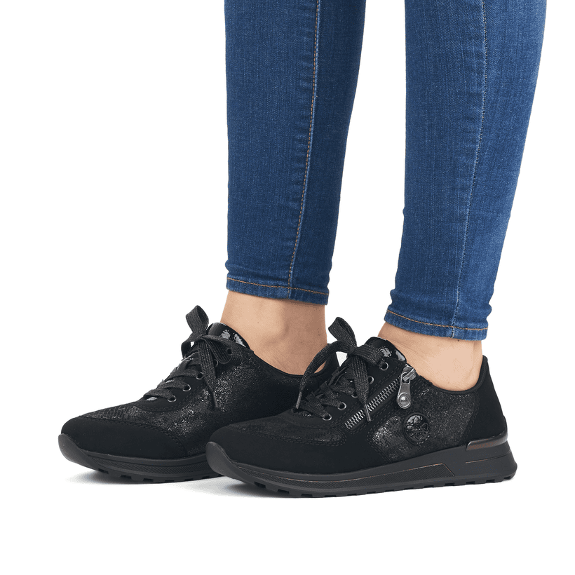 Rieker Artikelnummer N1411-90 Rieker Damen Sneaker Low nachtschwarz Hotsell
