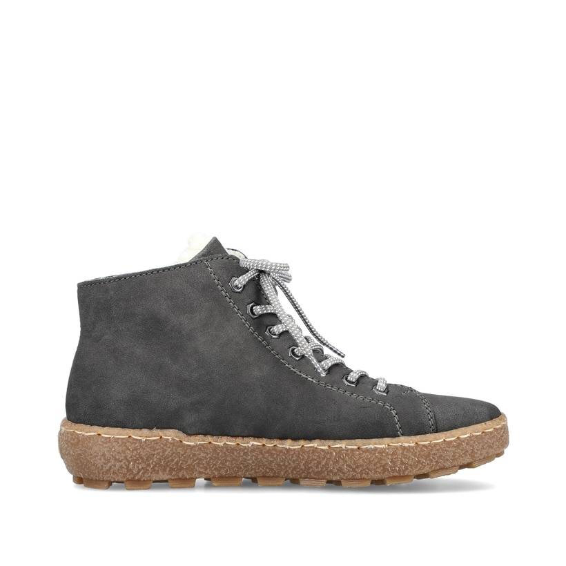 Rieker Artikelnummer N1020-45 Rieker Damen Schnürschuhe asphaltgrau Kostenloser Versand