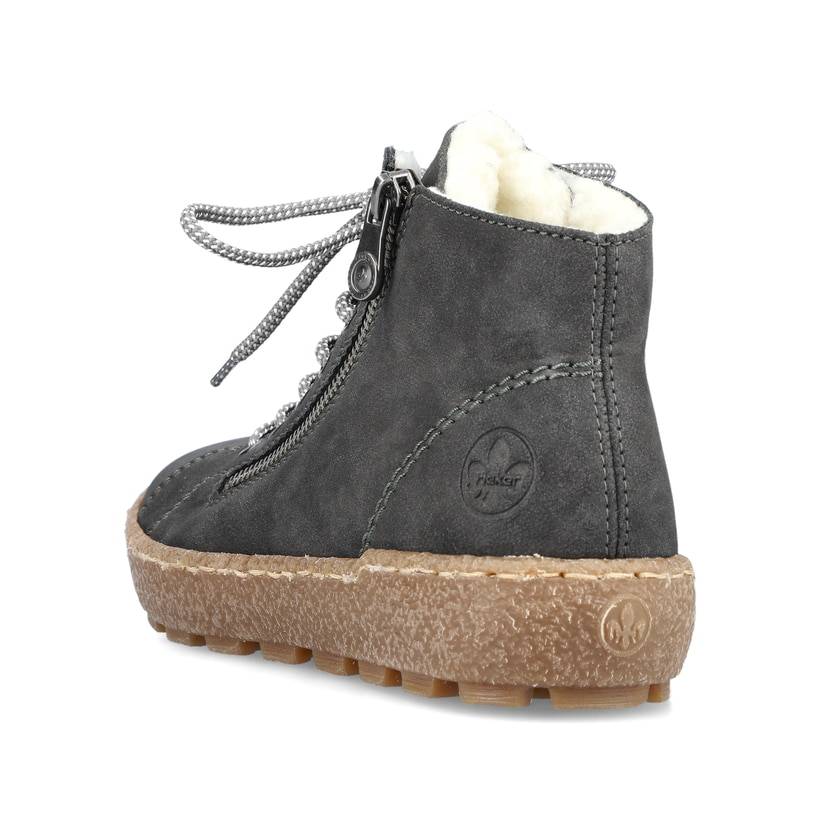 Rieker Artikelnummer N1020-45 Rieker Damen Schnürschuhe asphaltgrau Kostenloser Versand