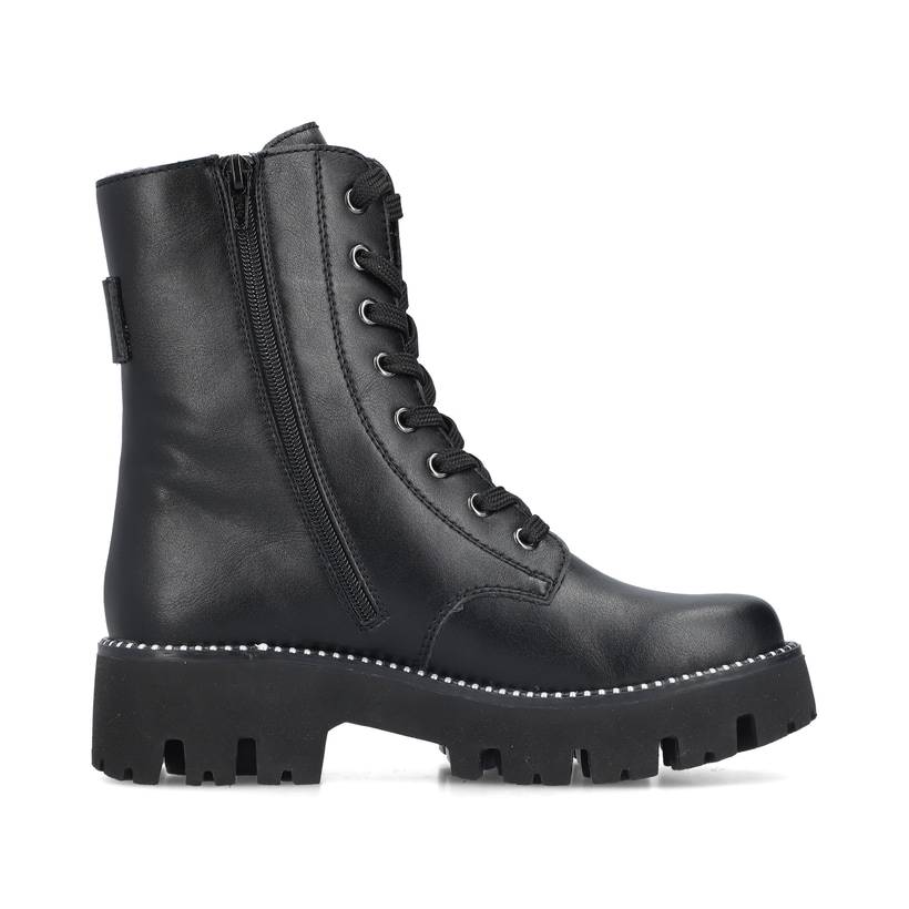 Rieker Artikelnummer Y3354-00 Rieker Damen Schnürstiefel mattschwarz Limitierter Zeitrabatt