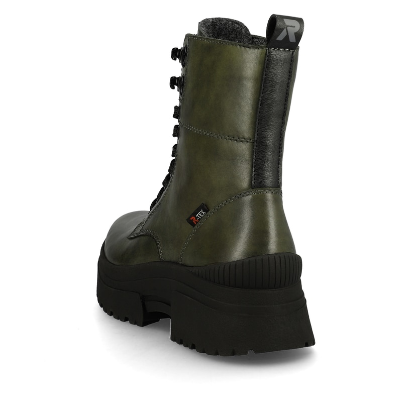 Rieker Artikelnummer W0371-52 Rieker Damen Schnürstiefel army-green black Günstig kaufen
