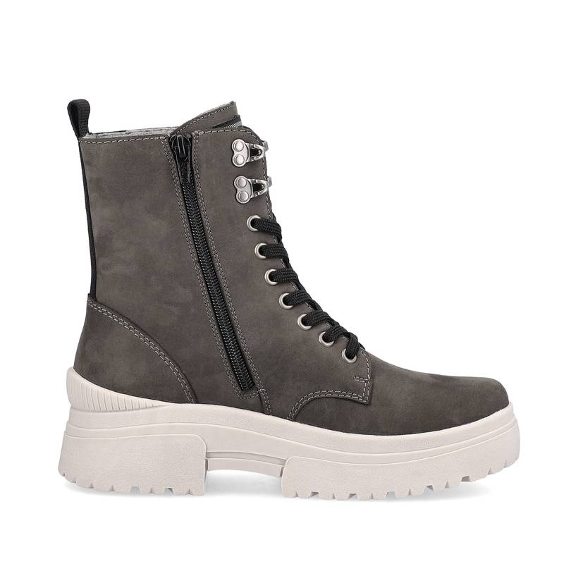 Rieker Artikelnummer W0371-42 Rieker Damen Schnürstiefel graphite Großer Ausverkauf
