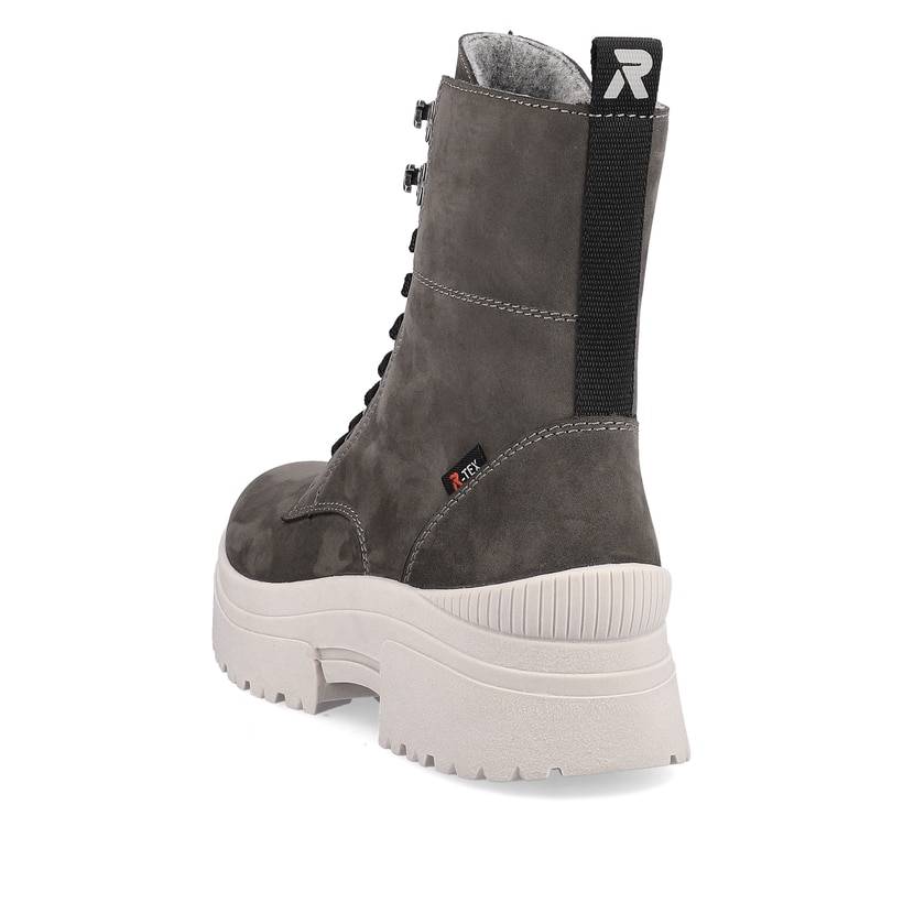 Rieker Artikelnummer W0371-42 Rieker Damen Schnürstiefel graphite Großer Ausverkauf