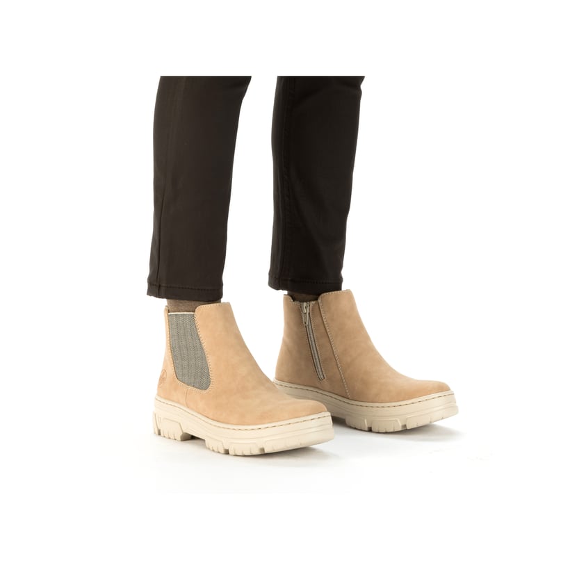 Rieker Artikelnummer Z7465-60 Rieker Damen Chelsea Boots sandbeige Online Shopping
