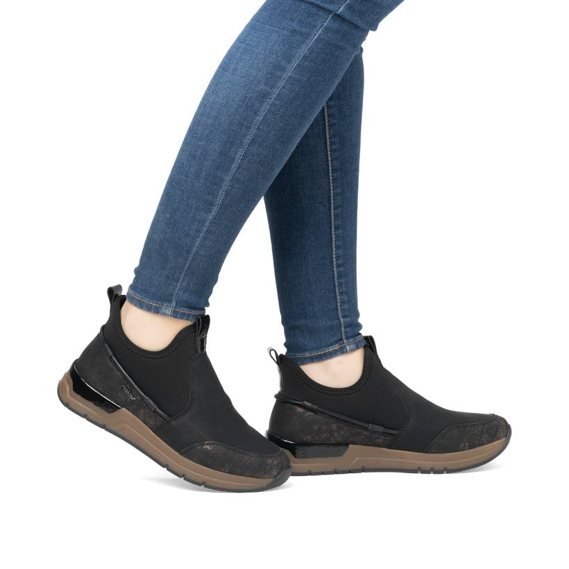 Rieker Artikelnummer 58954-00 Rieker Damen Slipper urbanschwarz Saisonschlussverkauf