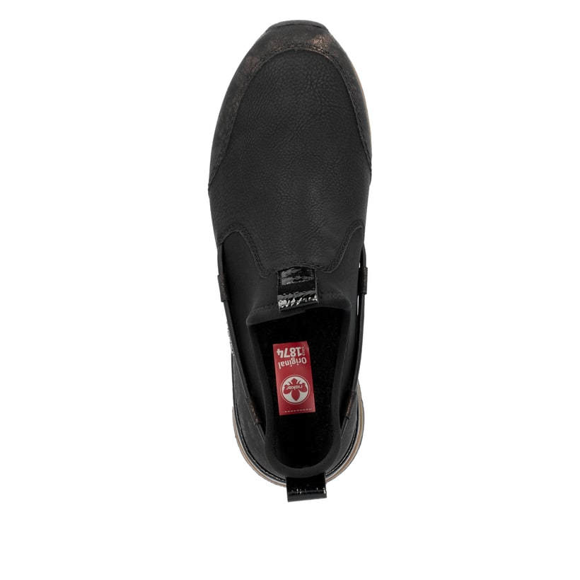 Rieker Artikelnummer 58954-00 Rieker Damen Slipper urbanschwarz Saisonschlussverkauf