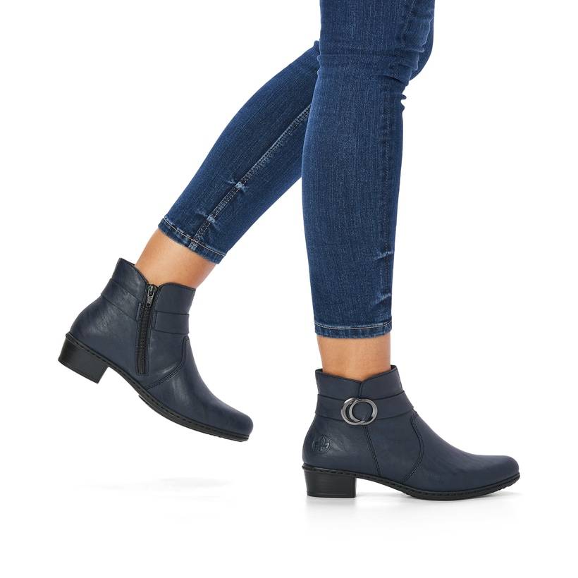 Rieker Artikelnummer Y0775-14 Rieker Damen Stiefeletten schieferblau Vatertagsangebot