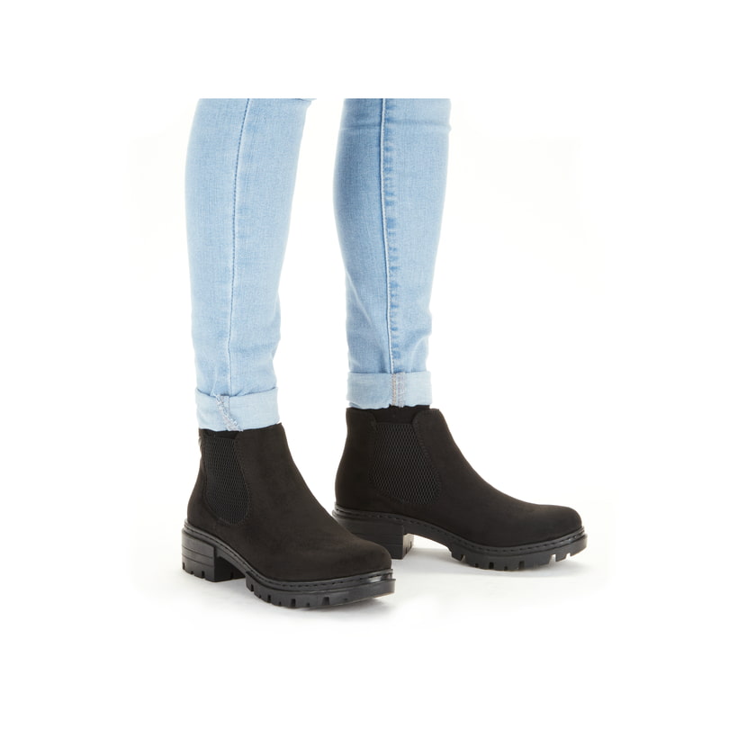Rieker Artikelnummer 76884-00 Rieker Damen Chelsea Boots tiefschwarz Lagerräumung